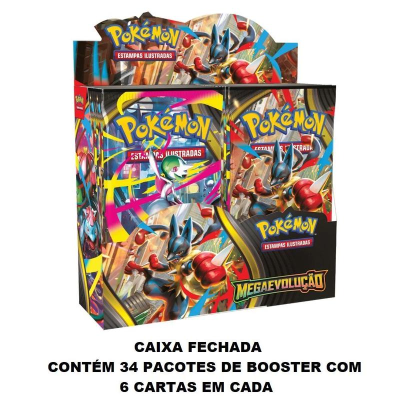 Caixa Pokémon - 36 Booster Mega Evolução Copag - Deck de Cartas